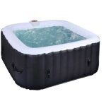 Spa gonflable sunspa - ac02 - 185 x 65 cm - 6 places - carr (livr avec filtre, cadenas, tapis de sol ...