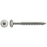 Spax vis charpente t�te disque inox a2 8x160 filet�e sur 80 torx t45 - 5 pi�ces