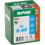 Spax vis terrasse, 5 x 40 mm, 90 pi�ces, filetage de fixation, t�te cylindrique, t - star plus t25, pointe ...