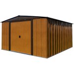 Spacemaker abri de jardin en métal woodlake 108 marron 242x313x185 cm Spacemaker abri de jardin en métal woodlake 108 marron 242x313x185 cm