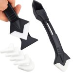 Spatule applicatrice 3 en 1 pour enlever le silicone, le coulis et la colle � joints