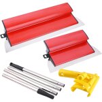 Spatule enduit lissage set, lame � lisser en acier inoxydable b�ton lisseuse enduit couteau � enduire, ...