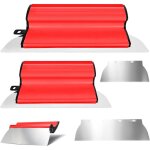 Spatule plate, ensemble de spatules en acier inoxydable de 40 cm + 25 cm, id�al pour la pose de cloisons ...