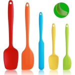 Spatule silicone, spatule patisserie cuisine lot de 5, spatule flexible r�sistante � la chaleur avec ...