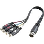 Speaka professional - sp - 7870300 cinch - rca / connexion din audio adaptateur y [1x diode mle 5 ples ...