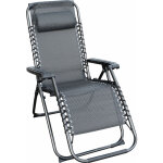 Spetebo - fauteuil relax avec coussin - 1 pice - couleur : gris