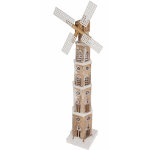 Moulin  vent en bois avec 20 led - hauteur environ 110 cm