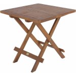 Spetebo - table de jardin en bois d'acacia huil� - 50 cm - table d'appoint pliante