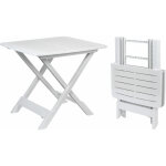 Spetebo - table pliante tevere blanc - 72 cm - plastique table d'appoint jardin
