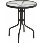 Spetebo - table en verre m�tallique noir - � 60 cm - mod�le : round