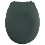 Spirella - abattant wc thermo dur avec frein de chute neela vert fonc� mat - charni�res abs chrom�