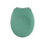 Spirella - abattant wc thermo dur avec frein de chute neela vert mat - charnires abs chrom