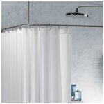 Spirella - barre tringle pour rideau de douche d'angle à fixer en inox slim 170x75cm chromé Spirella - barre tringle pour rideau de douche d'angle à fixer en inox slim 170x75cm chromé