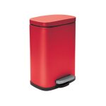 Poubelle à pédale acier akira 5l rouge mat spirella Poubelle à pédale acier akira 5l rouge mat spirella