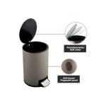 Poubelle à pédale inox riku 5l taupe mat spirella Poubelle à pédale inox riku 5l taupe mat spirella