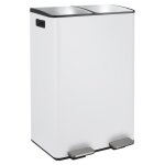 Spirella - poubelle tri slectif aliya 60l (2x30l) acier blanc mat