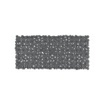 Tapis fond de baignoire rond pvc riverstone 75x36cm gris fonce spirella