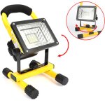 Spot de chantier, 30w led projecteur chantier, 1000lm projecteur led rechargeable 6000k blanc froid, ...