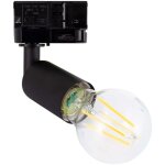 Spot � douille sur rail triphas� oasis pour ampoule e27 noir