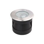Spot encastrable extrieur de sol rond led d150 7w asymtrique inox zambelis - 45 deg - blanc chaud - ...