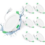 Spot encastrable led, 230 v, 7 w, dimmable, 68 mm, ip44 spots encastrables pour salle de bain, cuisine, ...