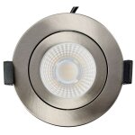 Spot encastrable orientable variable salle de bain ip65 cct rt2012 led 6w alu bross� woltz