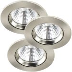 Nordlux - spot encastr� fremont 3 - kit m�tal bross� nickel, h. 6. 8 - ip23 - led module / int�rieur