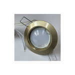 Trajectoire - spot encastré led 6w ø 76mm couleur or satiné fixe avec lampe 2700k 450lm gu10v 230v interieur ... Trajectoire - spot encastré led 6w ø 76mm couleur or satiné fixe avec lampe 2700k 450lm gu10v 230v interieur ...