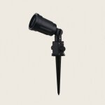 Spot extrieur sur piquet alcorisa pour ampoule e27 noir