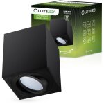 Spot halog�ne en saillie, culot gu10 carr�, noir, 84 mm, amat - m lumiled