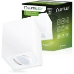 Spot halogène en saillie mobile amat - l gu10 carré blanc Spot halogène en saillie mobile amat - l gu10 carré blanc
