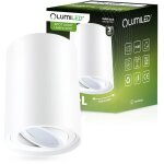 Spot halogène en saillie tube mobile amat - l gu10 rond blanc 115 mm Spot halogène en saillie tube mobile amat - l gu10 rond blanc 115 mm