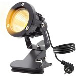 Spot led, 10 w, � pince avec prise et interrupteur, ip65, �tanche ip65, �clairage de jardin, avec c�ble ...