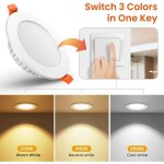 Spot led encastrable 7w 600lm, ip44 �clairage encastr� spot de plafond 110 - 220v pour salle de bain ...