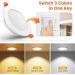 Spot led encastrable 7w 600lm, ip44 �clairage encastr� spot de plafond 110 - 220v pour salle de bain ...