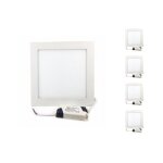 Spot led encastrable carr� blanc 18w (pack de 5) - blanc chaud 2300k - 3500k - silamp