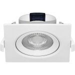 Spot led encastrable carr� blanc 5w ip20 3000k