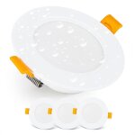 Spot led encastrable downlight led spots de plafond ip54 pour salle de bain, locaux humides, blanc chaud ...