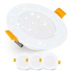 Spot led encastrable downlight led spots de plafond ip54 pour salle de bain, locaux humides, blanc froid ...