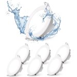 Spot led encastrable extra plat, 4. 8w 560lm, ip65 pour salle de bain et douche, bianco, lumi�re blanche ...
