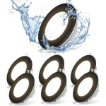 Spot led encastrable extra plat, 4. 8w 560lm, salle de bain ip65, noir plafond, lumi�re naturelle 4000k, ...