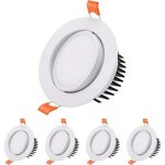 Spot led encastrable, [lot de 4] 7w spot led encastrable salle de bain, 6000k blanc froid spot encastrable ...