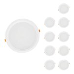 Silamp - spot led encastrable plat �tanche 30w blanc transformateur int�gr� (pack de 10) - blanc chaud ...