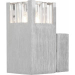Spot mural couloir argent g9 blanc chaud couloir aluminium globo 56444 - 1 amoena