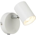 Spot patère rollo 1l cylindre métal blanc led 4w 354 lumens 3000k dimmable avec interrupteur Spot patère rollo 1l cylindre métal blanc led 4w 354 lumens 3000k dimmable avec interrupteur