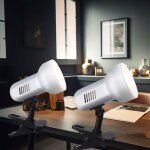Spot � pince lampe spot lampe de table mobile lampe de bureau argent, m�tal plastique, 1x e27, lxh 16 ...
