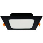 Spot de plafond led encastr� alexis - sq 9 w 780 lm ip20 cct carr� noir horoz