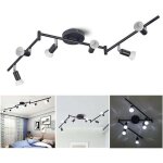 Spot de plafond led, plafonnier � t�te pivotante, spot de plafond moderne, lustre sans ampoule (gu10) ...