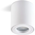 Spot de plafond de salle de bain en saillie, blanc, rond, ip44, 1xgu10 35w, aquarius round, kobi