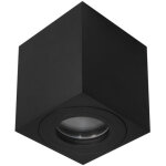 Spot plafonnier �tanche salle de bain larks noir ip44 gu10 ? edo solutions